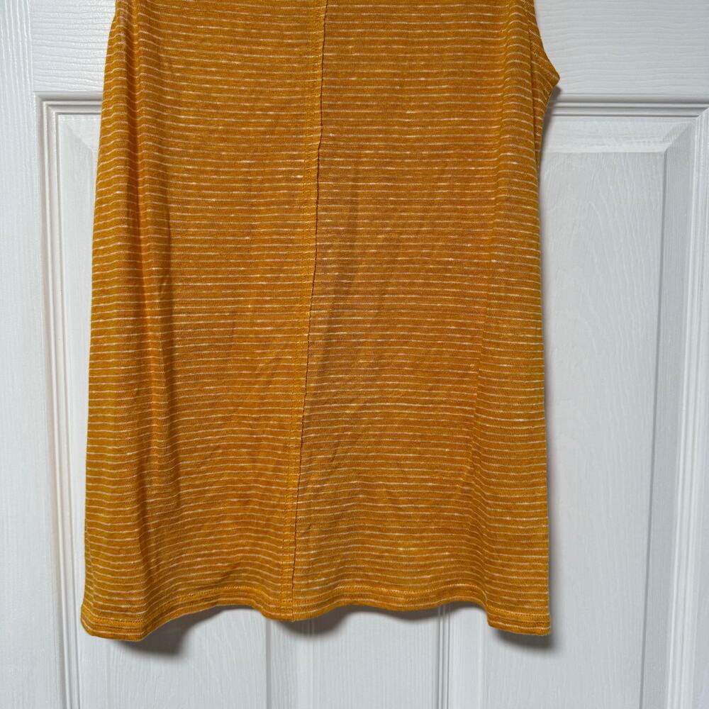 Sundance New Women's 100% Linen Yellow Striped Mary Kate Tank Top Size Small - Picture 12 of 12